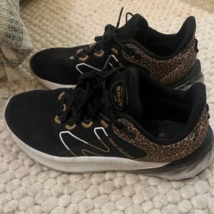 New Balance Women's Black and Leopard Sneakers